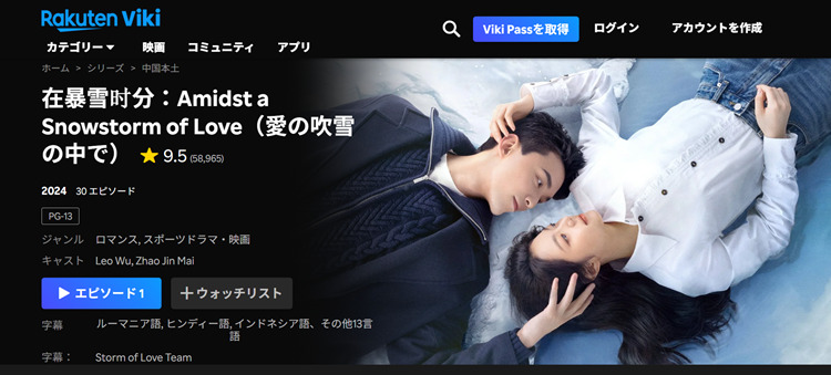 愛の吹雪の中ではどこで見れる？視聴方法・配信状況を紹介！
